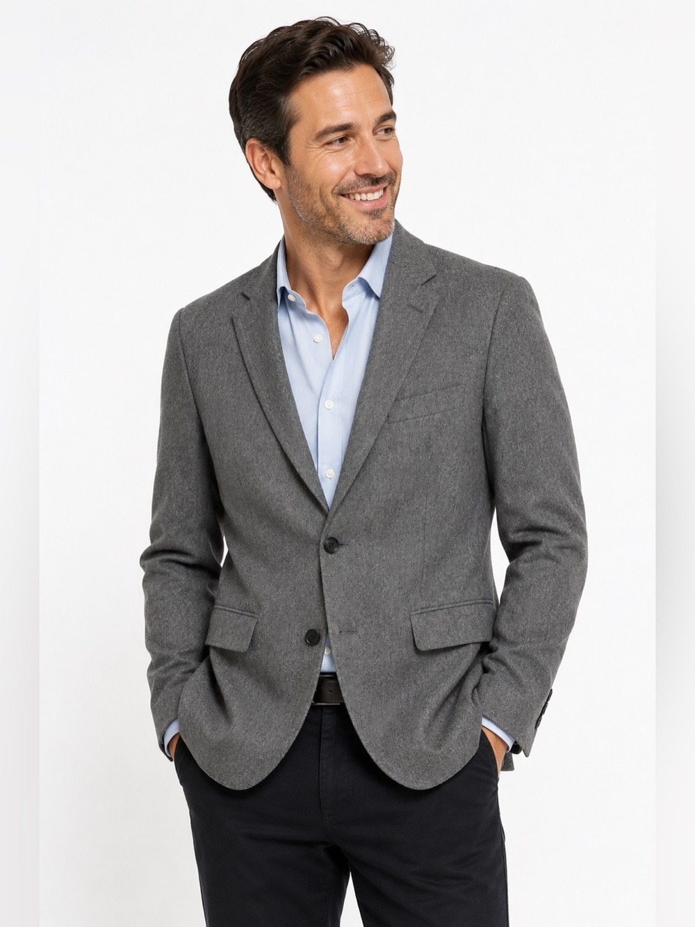 Only & Sons Gray Blazer Mens Large Tailored Sport Coat Business Casual